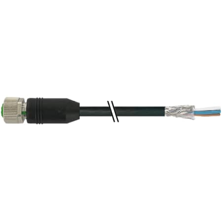 Murrelektronik M12 female 0 Degree shielded B-cod. with cable, Profibus, PUR 1x2xAWG24 shie 7000-13201-6412000